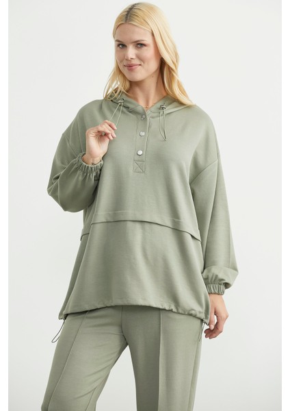 Scuba Oversize Tunik Eşofman Takım - Fıstık Yeşili fiyatları