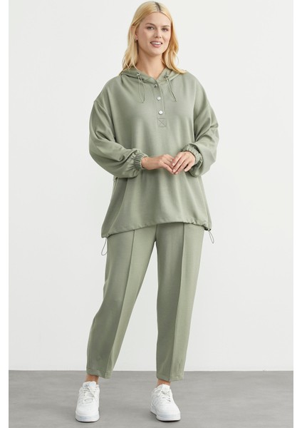 Scuba Oversize Tunik Eşofman Takım - Fıstık Yeşili fırsatları