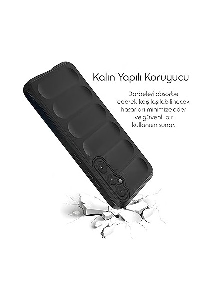 Samsung Galaxy A36 Için Koruyucu Kalın Yapılı Rugged Tpu Silikon Kılıf Kamera Yükseltili Içi Süet Dokulu Kenarları Darbe Emici ve Kayma Önleyici Özellikli Tam Kaplayan Koruyucu Kılıf (Siyah) indirimleri