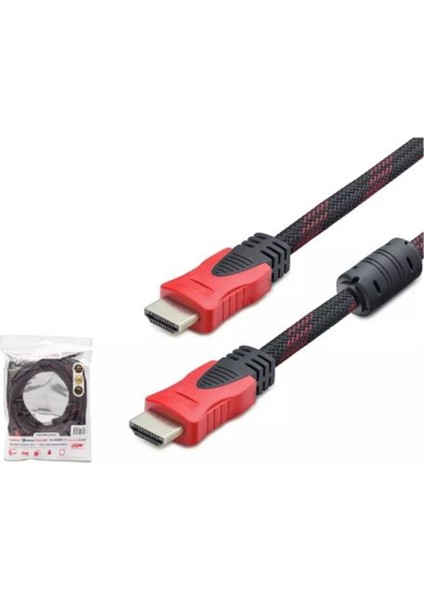 HDX2022 15M HDMI Kablo Örgülü Siyah