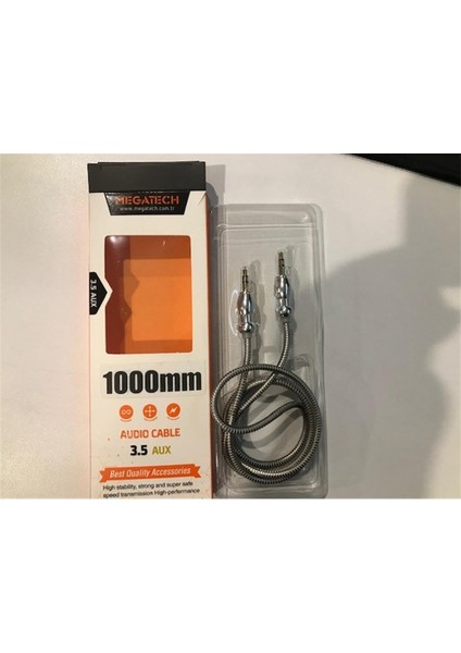 Elba ELB24 1mt Aux Stereo To Stereo Örgülü Kablo Siyah