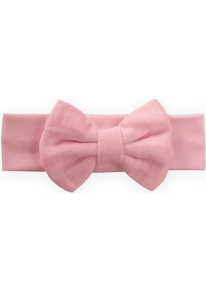Kurdeleli Bebe Bandanası Pudra Pembe
