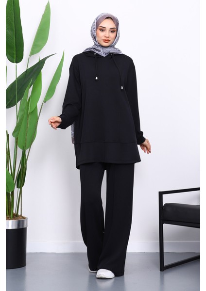 Siyah Kapşonlu Tunik Pantolonlu Takım fiyatları
