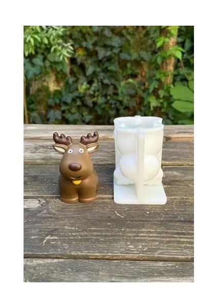 Concept 3D Christmas Geyik Silikon Mum Kalıbı modelleri