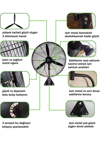 26 Inç Sanayi Tipi Kumandalı Vantilatör 65 cm fırsatları