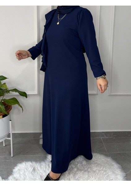 Marka Büyük Beden Tesettür Model Ilayda Double Krep Abiye Elbise 2.750,00 Tl