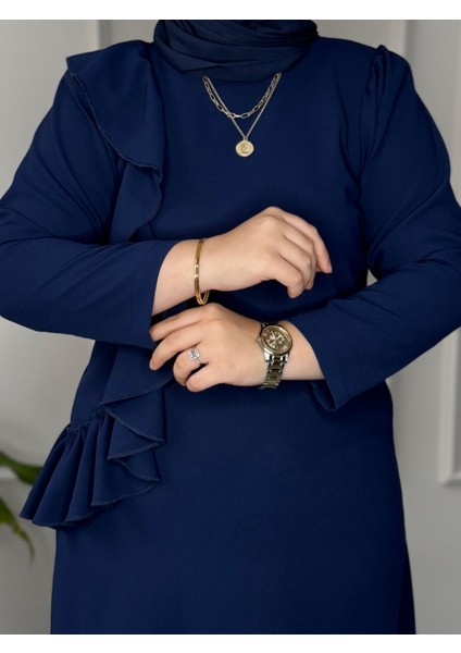 Marka Büyük Beden Tesettür Model Ilayda Double Krep Abiye Elbise 2.750,00 Tl indirimleri