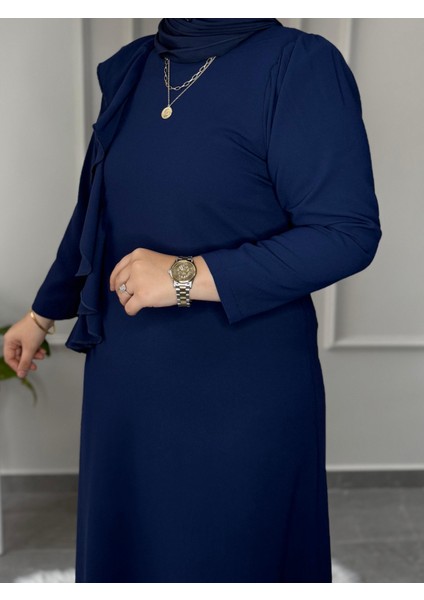 Marka Büyük Beden Tesettür Model Ilayda Double Krep Abiye Elbise 2.750,00 Tl