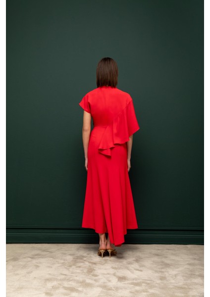 Kemer Detaylı Uzun Elbise 26W40841