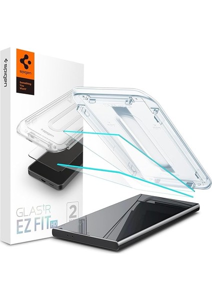 Galaxy S24 Ultra ile Uyumlu Cam Ekran Koruyucu Kolay Kurulum Glas.tr Ez Fit Slim Hd (2 Adet) - AGL07495