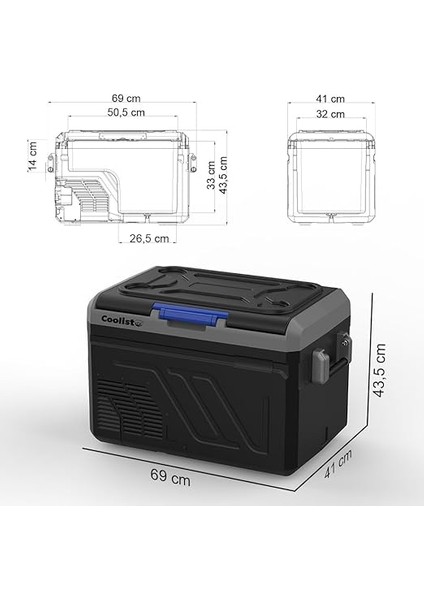 CLK40 12-24 V 40 Lt Kompresörlü Araç Buzdolabı fırsatları
