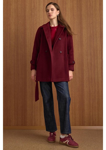 Reglan Kol Kruvaze Kısa Kaban MÜRDÜM 3150