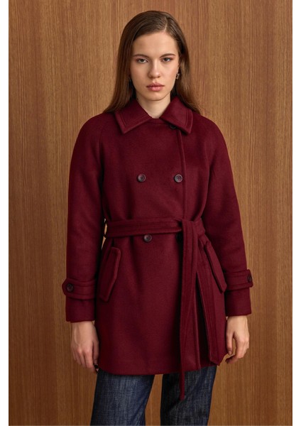 Reglan Kol Kruvaze Kısa Kaban MÜRDÜM 3150