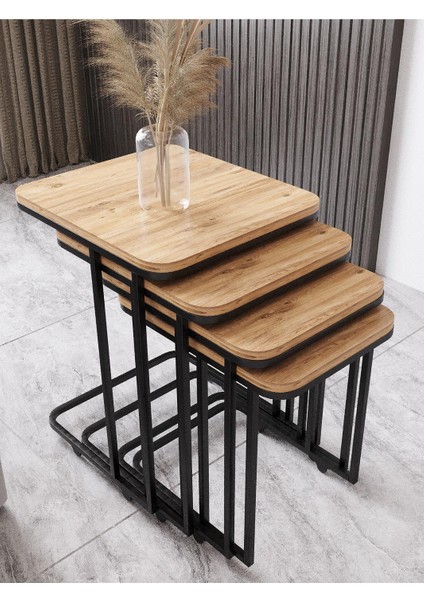 Yafes Masa Sandalye 4'lü Zigon Sehpa