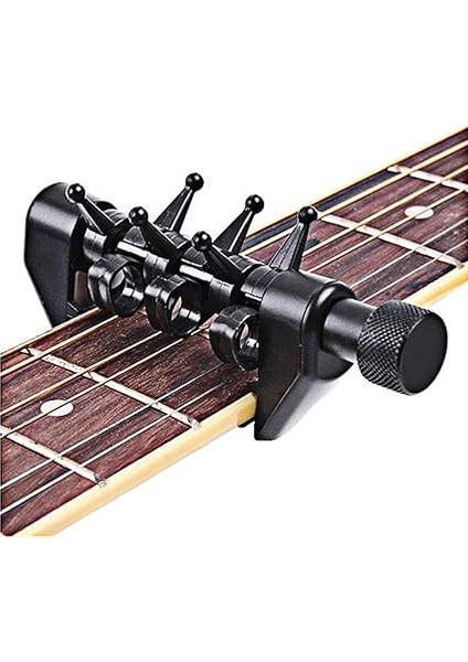 Çok Işlevli 6 Chord Capo, Açık Ayarlama Örümcek Akustik Gitar Telleri Için Taşınabilir Alternatif Ayarlama Gitar Kapısı, Siyah fiyatları