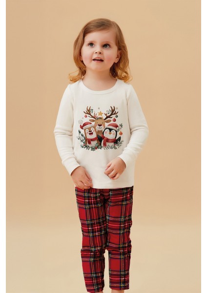 Yılbaşı Temalı Çocuk Pijama Takımı
