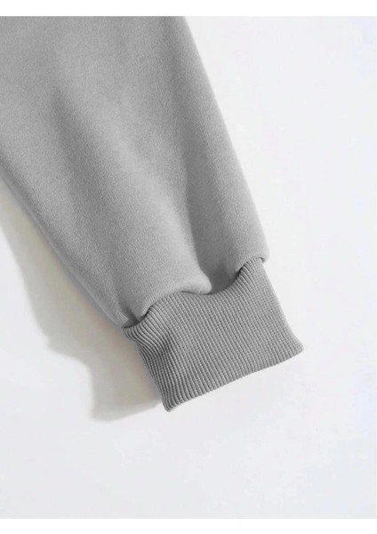 Erkek Düz Kapüşonlu Sweat - Boyalı Gri fırsatları