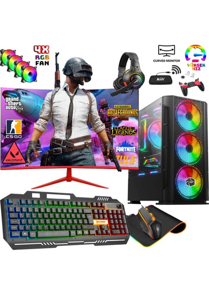 RM60 I5-3470 16GB 1tb HDD+256GB SSD 4gb GT730 23.8" Oyuncu Masaüstü Bilgisayarı