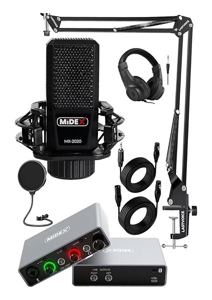 Central-Gr Pack-1 Stüdyo Kayıt Ekipmanları GLX-700GR Ses Kartı MX-2020 Stüdyo Mikrofon fırsatları