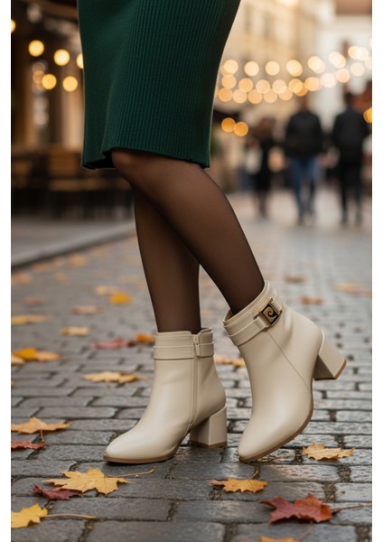975 6 cm Topuklu Fermuarlı Kadın Bot fiyatları