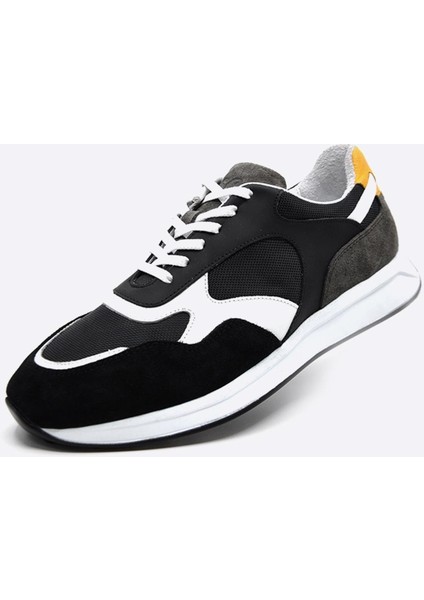 Hakiki Deri Sneaker Erkek Ayakkabı Siyah 9900