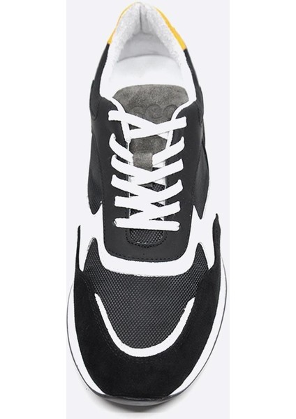 Hakiki Deri Sneaker Erkek Ayakkabı Siyah 9900 fırsatları