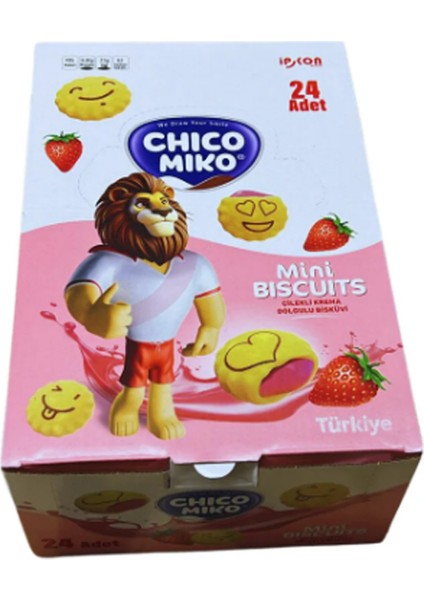 Chico Miko Çilekli Bisküvi 17GR 24LÜ Paket fiyatları
