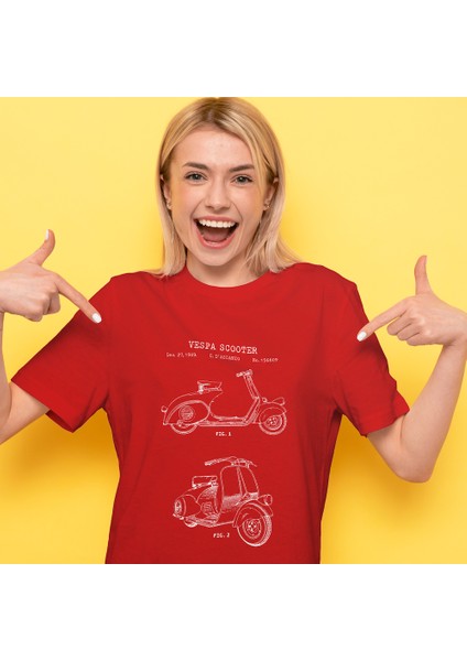 Vespa Tişört - Kırmızı fiyatları