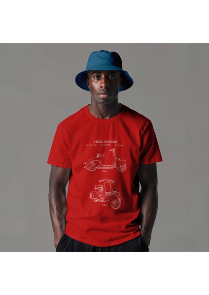 Vespa Tişört - Kırmızı modelleri
