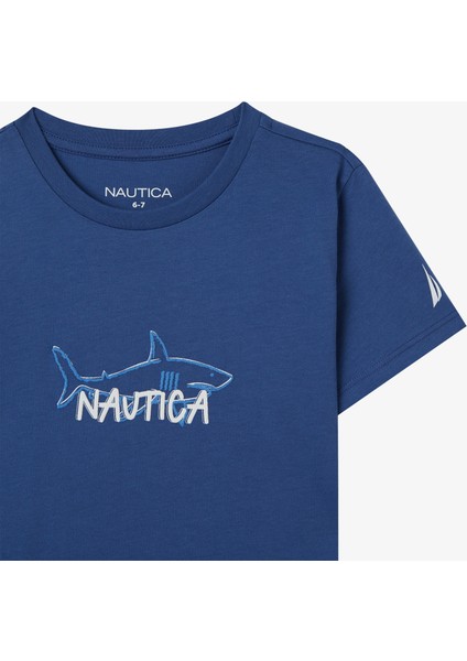 Erkek Çocuk Mavi Regular Fit Baskılı T-Shirt fiyatları