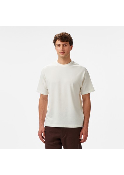 Erkek Krem Comfort Fit T-Shirt