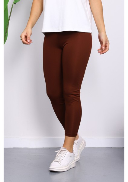 Kahverengi Yüksek Bel Şardonlu Dalgıç Tayt fiyatları