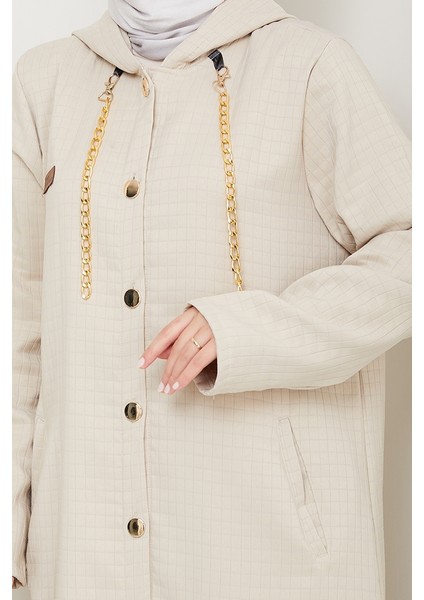 Zincir Detay Düğmeli Kapitone Kap 1647 - Taş indirimleri