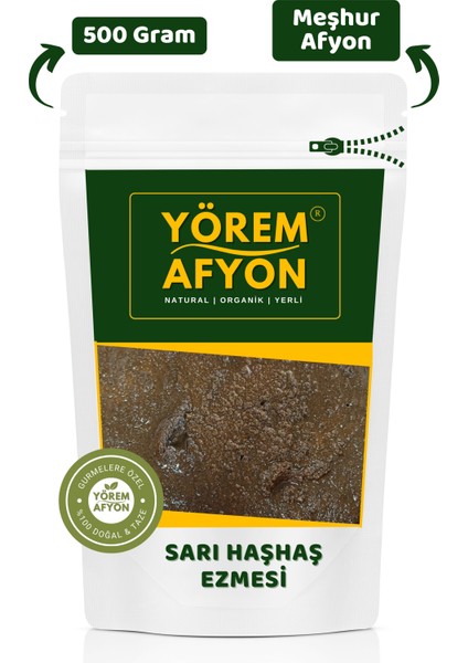 Yörem Afyon Meşhur Afyon Coğrafi Tescilli Ezilerek Kavrulmuş Sarı Haşhaş Ezmesi (Poğaça Böreklik) | 500GR.