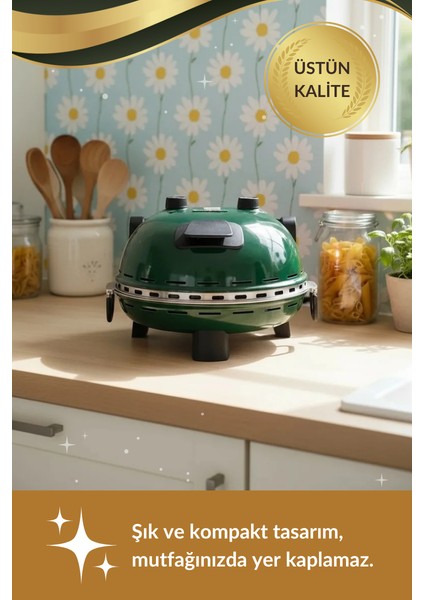 ® | Pro Plus Taş Fırın Pizza Makinesi - Yeşil indirimleri