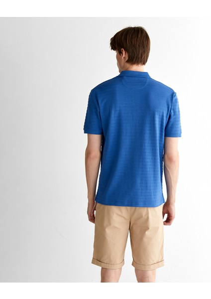 Erkek Lacivert Regular Fit Çizgili Polo fiyatları