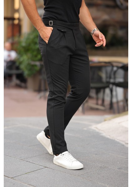 Kemer Detaylı Kuşaklı Old Money Kumaş Pantolon fiyatları