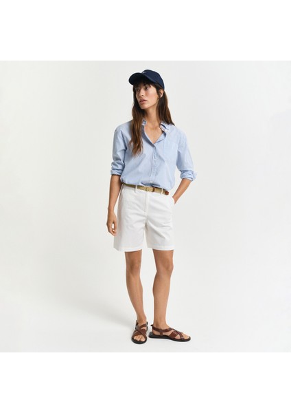 Kadın Beyaz Regular Fit Şort