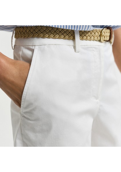 Kadın Beyaz Regular Fit Şort