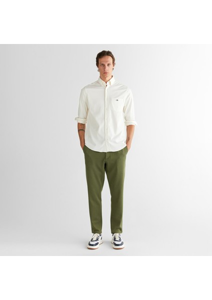 Erkek Krem Regular Fit Düğmeli Yaka Gömlek modelleri