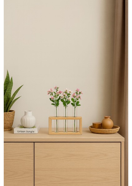 Tube Serisi Masaüstü Dekoratif Vazo, Cam Tüplü Vazo, Dekoratif Tüplü Vazo, Baharatlık