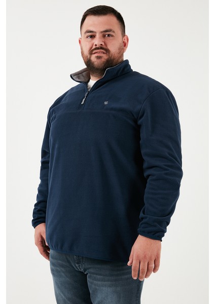 Regular Fit Anti-Pilling Büyük Beden Dik Yaka Kışlık Şardonlu 2'li Paket Polar Erkek Polar 5906001BS2 modelleri