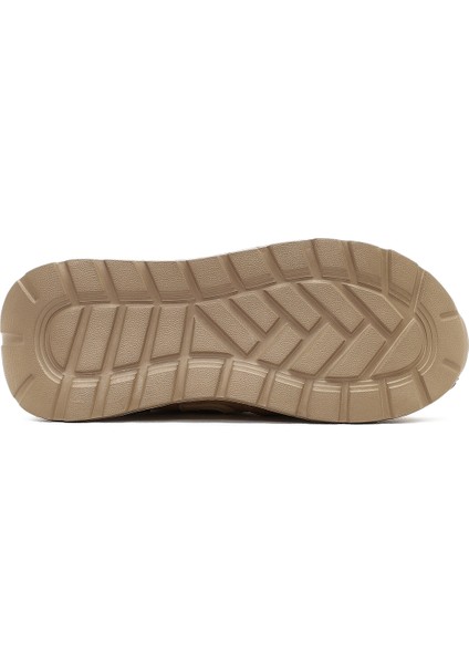 Kadın Bej Bağcıklı Kalın Tabanlı Süet Deri Sneaker 25AFD221110 fırsatları