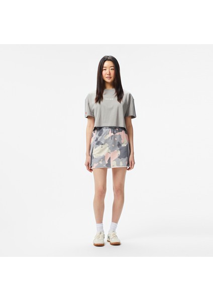 Unıted4 Classic Kadın Gri Crop T-Shirt modelleri