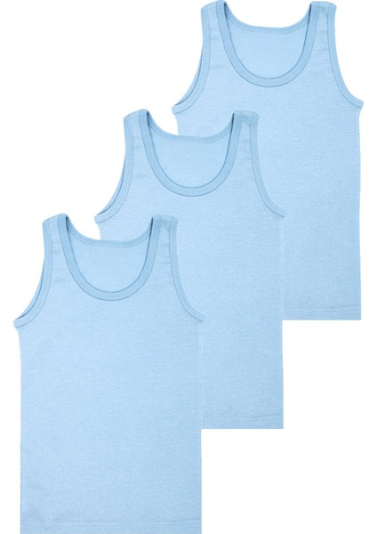 Erkek Çocuk Atlet 3'lü Ribana (%100 Pamuk)