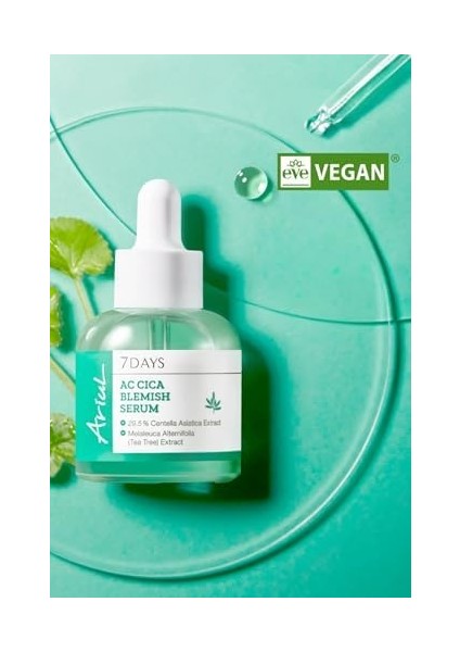 Ariul 7 Days Ac Cica Blemish Serum 20ML -%30 Centella Asiatica & Salisilik Asit Vegan Serum fiyatları