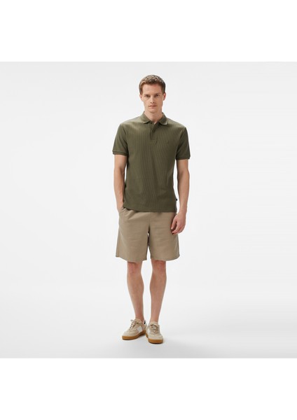 Erkek Yeşil Slim Fit Polo Yaka T-Shirt modelleri