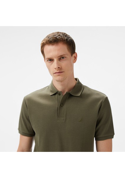 Erkek Yeşil Slim Fit Polo Yaka T-Shirt fırsatları