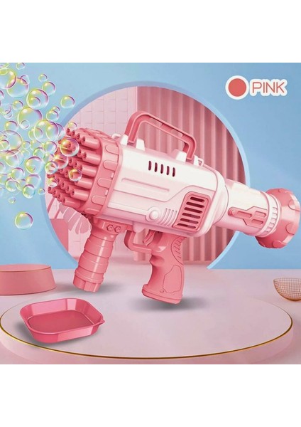 Köpük Tabancası Pilli Otomatik Roket Atar 32 Delikli Baloncuk Tabancası Bazuka Bubble Gun fiyatları