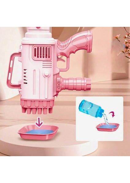 Köpük Tabancası Pilli Otomatik Roket Atar 32 Delikli Baloncuk Tabancası Bazuka Bubble Gun modelleri